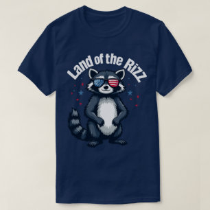 land of the rizz Trump Raccoon 4th July Satire T-Shirt