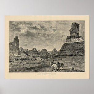Land of the Standing Rocks view Poster