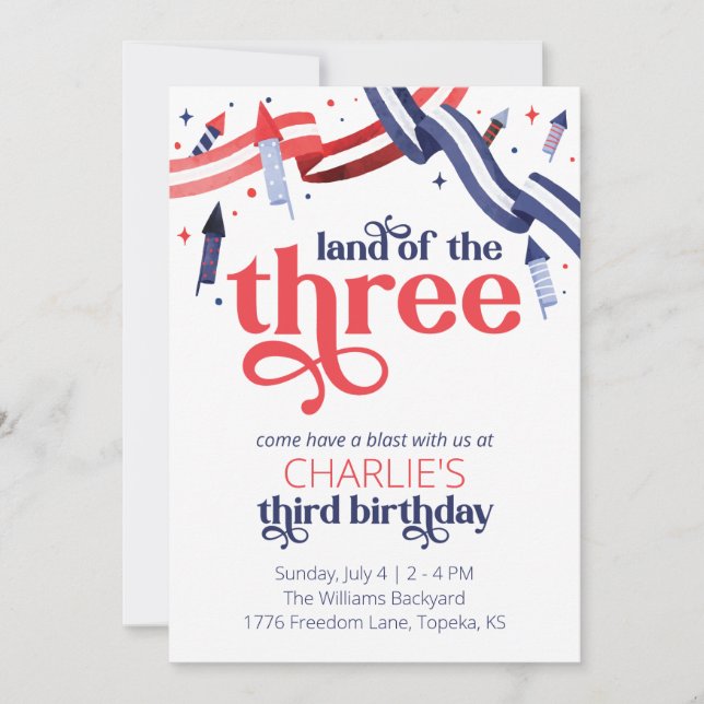 Land of the Three American Birthday Party (Front)