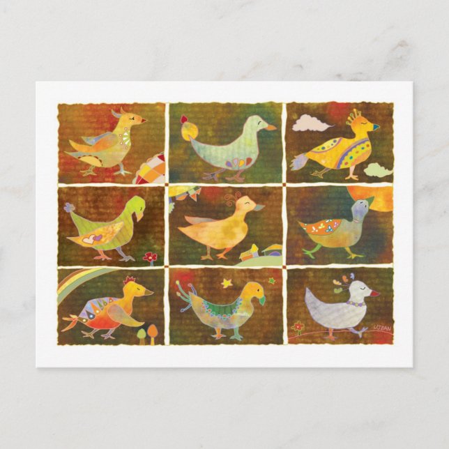 Land of Whimsical Birds Postcard (Front)