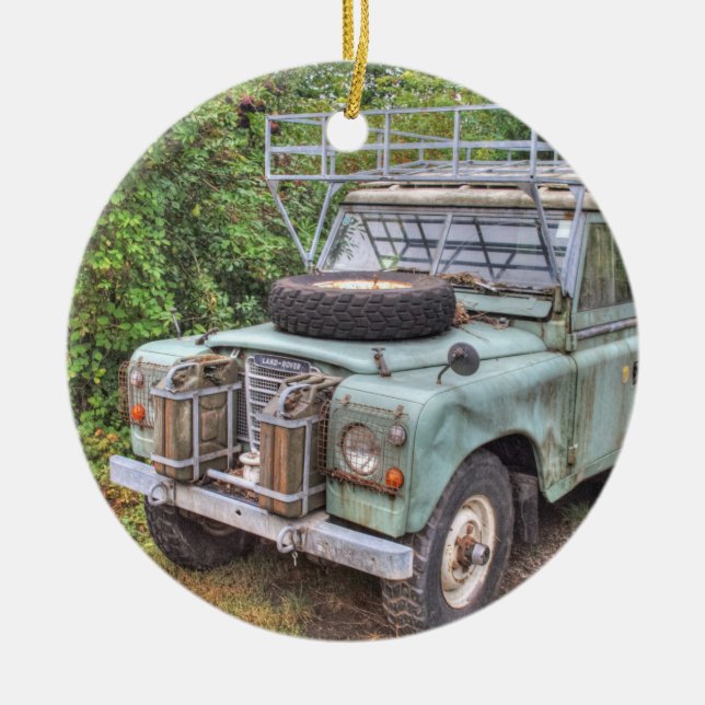 Land Rover Series III 109 Ceramic Ornament (Front)