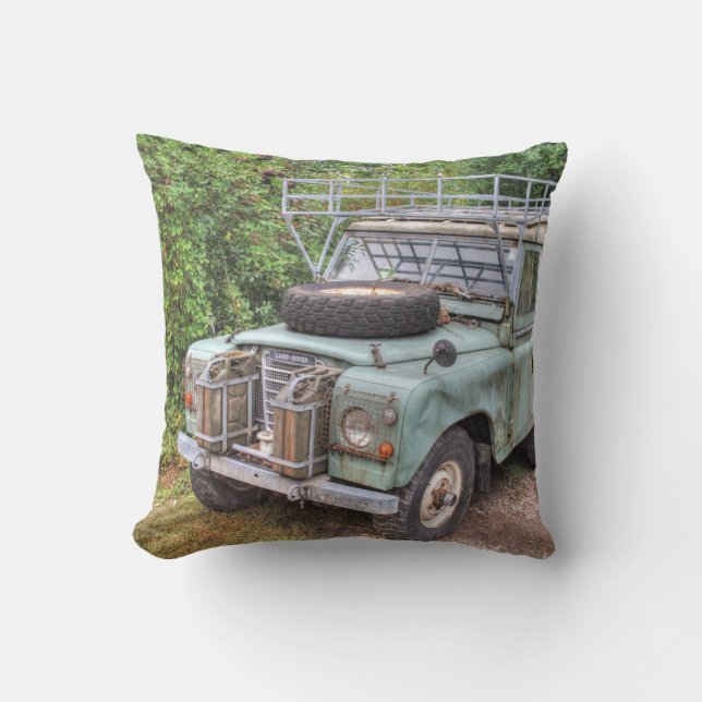 Land Rover Series III 109 Throw Pillow (Front)