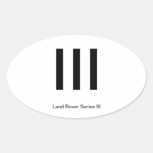Land Rover Series III oval Sticker