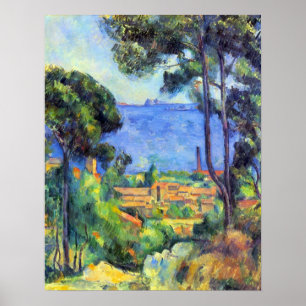 Land scape by Paul Cezanne Poster
