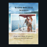 Land & Sea Photo Beach Christmas Card<br><div class="desc">Land & Sea photo Beach Christmas Card - Simply add your favourite photo and edit our text to make this unique Christmas Card template uniquely yours. Card features a gorgeous watercolor beach and sea background to compliment your beautiful photo.</div>