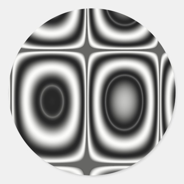 Land Seven - Fractal Classic Round Sticker (Front)