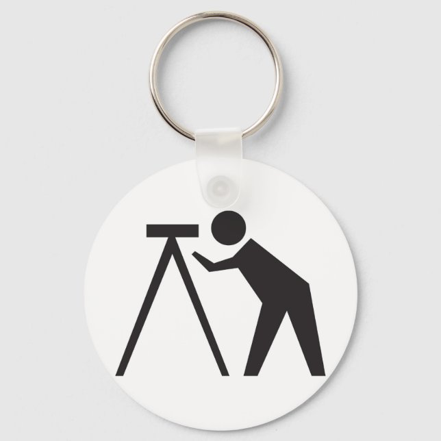 Land Surveyor at Work Keychain (Front)
