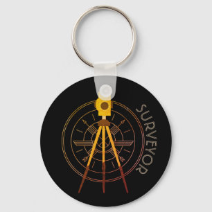Land Surveyor Compass Keychain