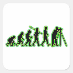 Land Surveyor Square Sticker