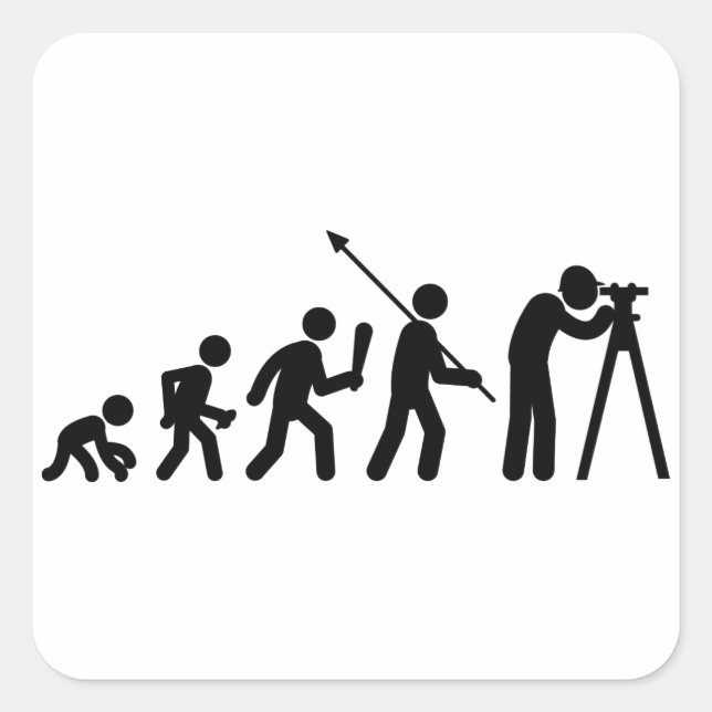 Land Surveyor Square Sticker (Front)