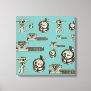 Land Surveyor Surveying Vintage Tools Compass Canvas Print