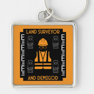 land surveyors keychain