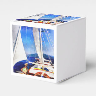 Land Was Created For Boats To Visit Sailing Art Favor Box