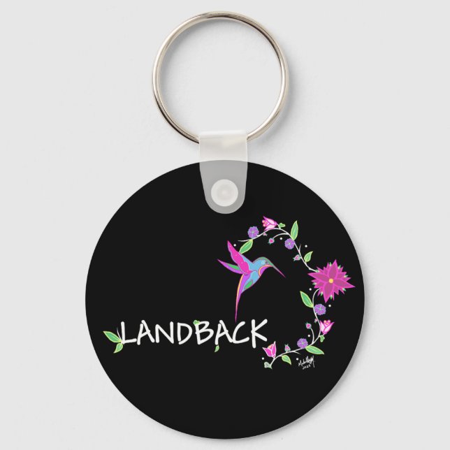 Landback - Floral Keychain (Front)