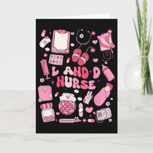 Landd Nurse Valentine Hearts Labor Delivery Nursin Card