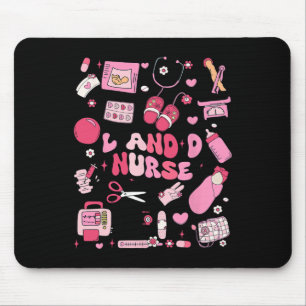 Landd Nurse Valentine Hearts Labor Delivery Nursin Mouse Pad