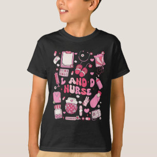 Landd Nurse Valentine Hearts Labor Delivery Nursin T-Shirt