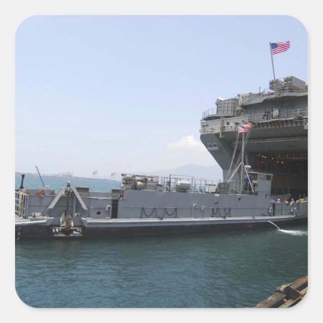 Landing Craft Utility moving into position Square Sticker (Front)