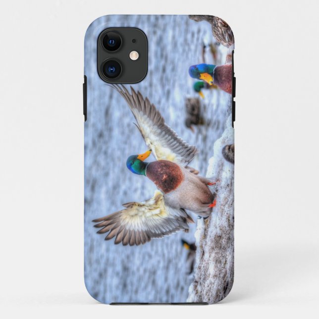 Landing Mallard Duck Drake 5 Wildlife Photo Case-Mate iPhone Case (Back)