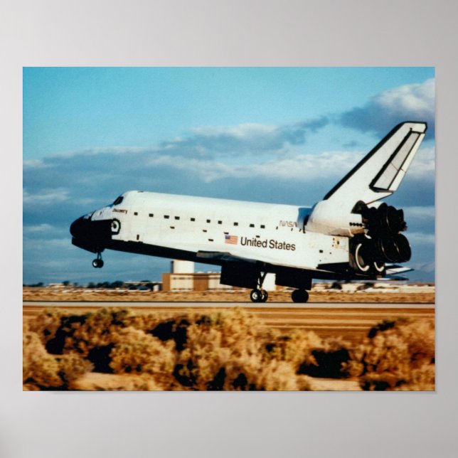 Landing of Space Shuttle Discovery (STS-31) Poster (Front)