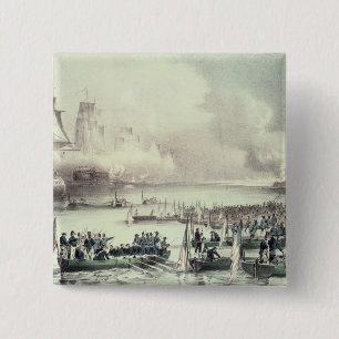 Landing of the American Force at Vera Cruz 2 Inch Square Button