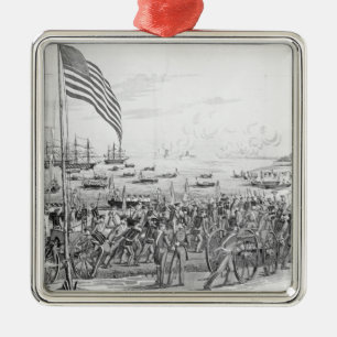 Landing of the Troops at Vera Cruz, Mexico Metal Ornament