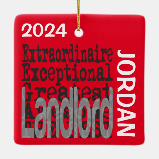 Landlord Extraordinaire CUSTOM Ceramic Ornament (Back)