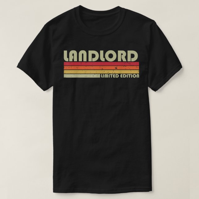 LANDLORD Funny Job Title Profession Birthday Worke T-Shirt (Design Front)