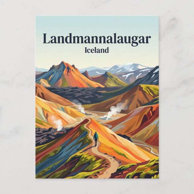 Landmannalaugar Iceland Postcard (Front)