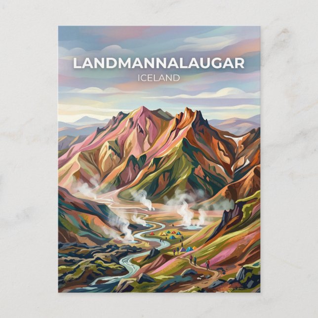 Landmannalaugar Iceland Postcard (Front)
