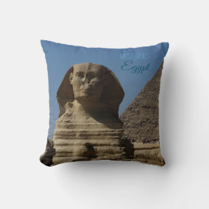 Landmark Sphinx Statue Giza Cairo Egypt Souvenir Throw Pillow