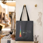 Landmarks in Light | Burj Khalifa Tote Bag<br><div class="desc">Sleek architectural line art meets a brilliant rainbow spectrum. A sophisticated,  modern tribute to the world’s most iconic landmarks.</div>