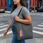 Landmarks in Light | Statue of Liberty Tote Bag<br><div class="desc">Sleek architectural line art meets a brilliant rainbow spectrum. A sophisticated,  modern tribute to the world’s most iconic landmarks.</div>