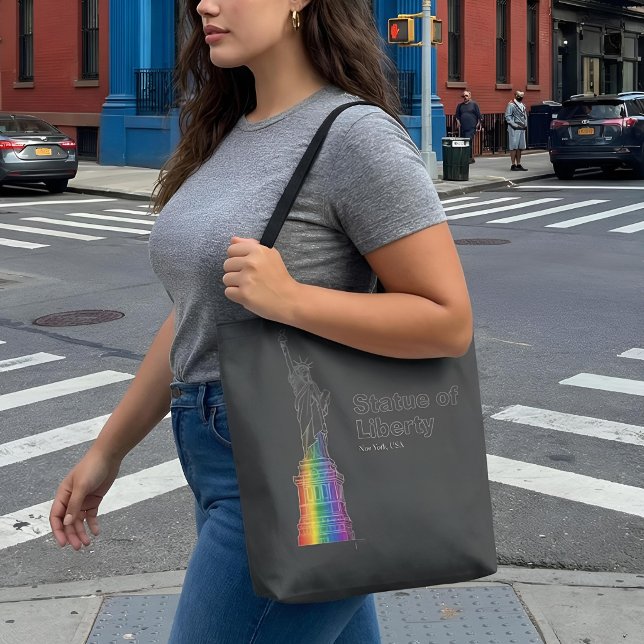 Landmarks in Light | Statue of Liberty Tote Bag (Lifestyle Shot)