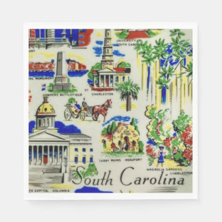 Landmarks of South Carolina Paper Napkin