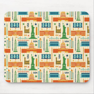 Landmarks of United States of America Mouse Pad