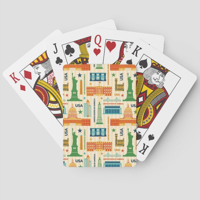 Landmarks of United States of America Playing Cards (Back)
