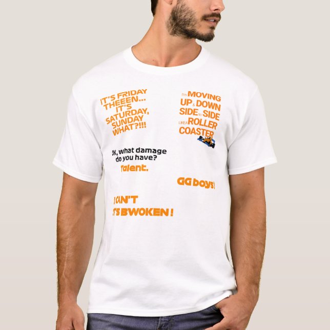 Lando Norris Quotes Sticker T-Shirt (Front)