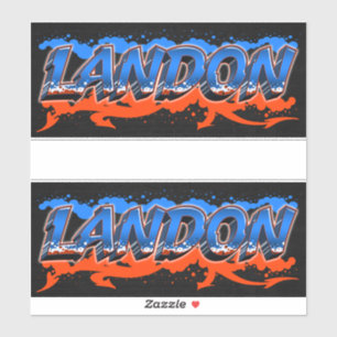 Landon Vorname Name Graffiti Aufkleber Sticker