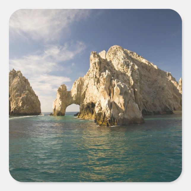 Land's End, The Arch near Cabo San Lucas, Baja Square Sticker (Front)