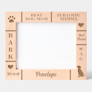 Landscape 10x8 BEST Dog MOM Ever Custom Name Etched Frames