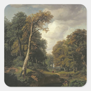 Landscape, 1850 square sticker