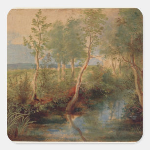 Landscape 2 square sticker