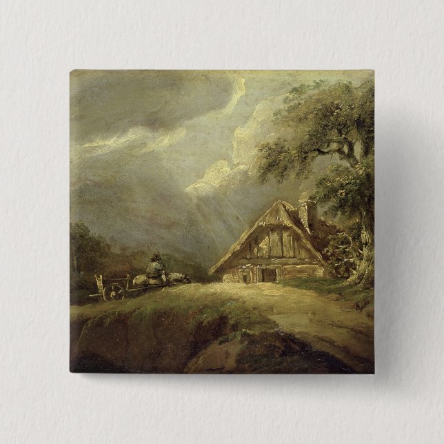 Landscape 3 2 inch square button (Front)
