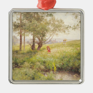 Landscape 3 metal ornament