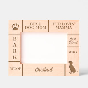 Landscape 7x5 BEST Dog MOM Ever Custom Name Etched Frames