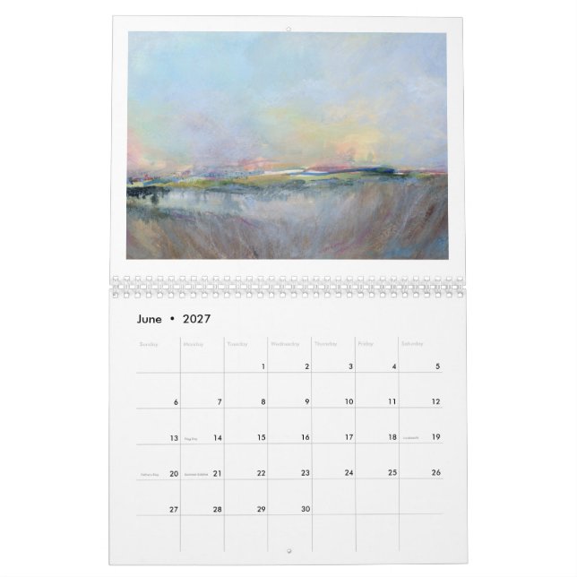 Landscape Abstract Art Original Painting 202X  Calendar (Jun 2027)