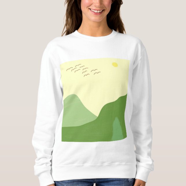 landscape abstract art sweatshirt (Front)
