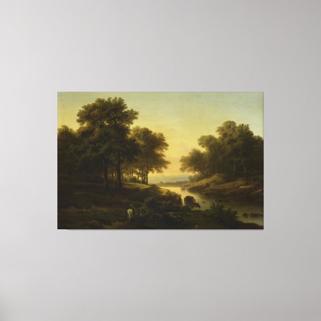 Landscape, Alexandre Calame, 1830 - 1845 Canvas Print (Front)