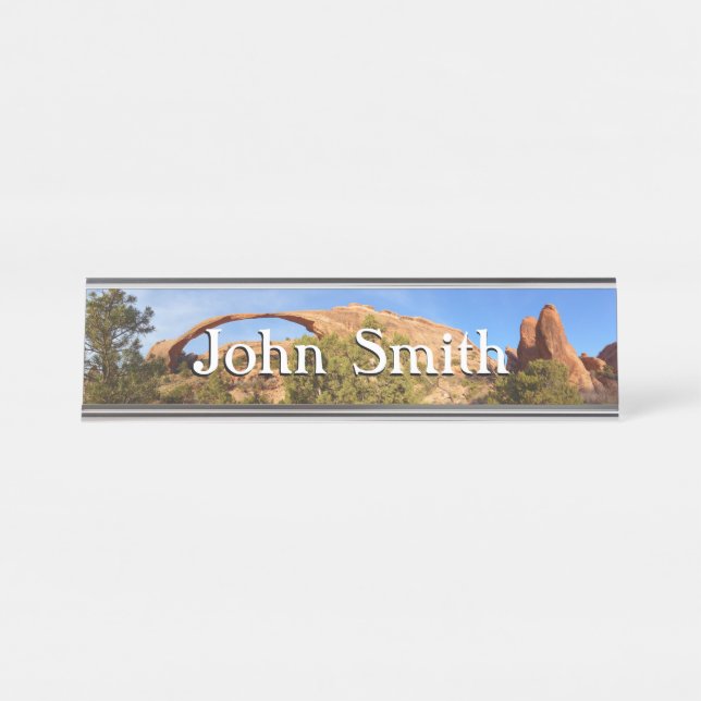 Landscape Arch at Arches National Park Desk Name Plate (Front)